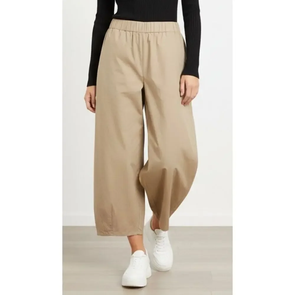 COS Cotton Cropped Barrel-Leg Pants - Picture 1 of 5